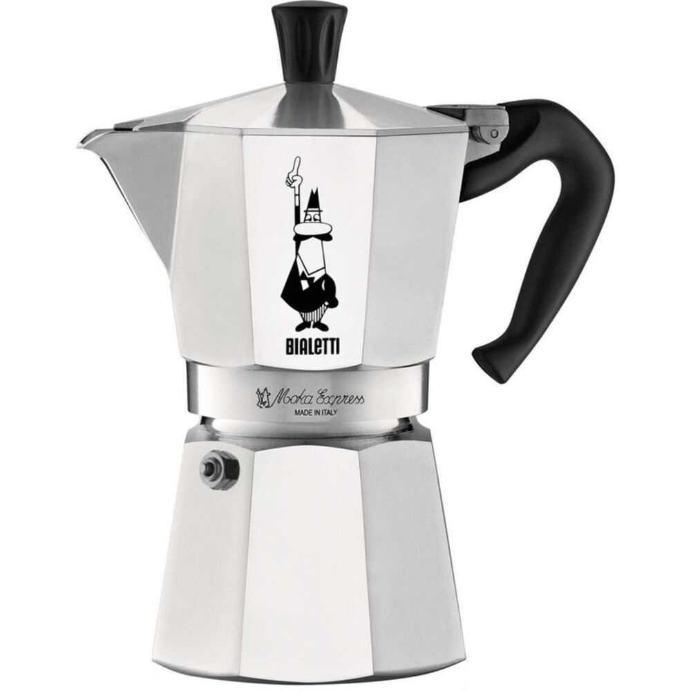 Bialetti -  6 Cup Stovetop Espresso Maker Safety Valv Silver